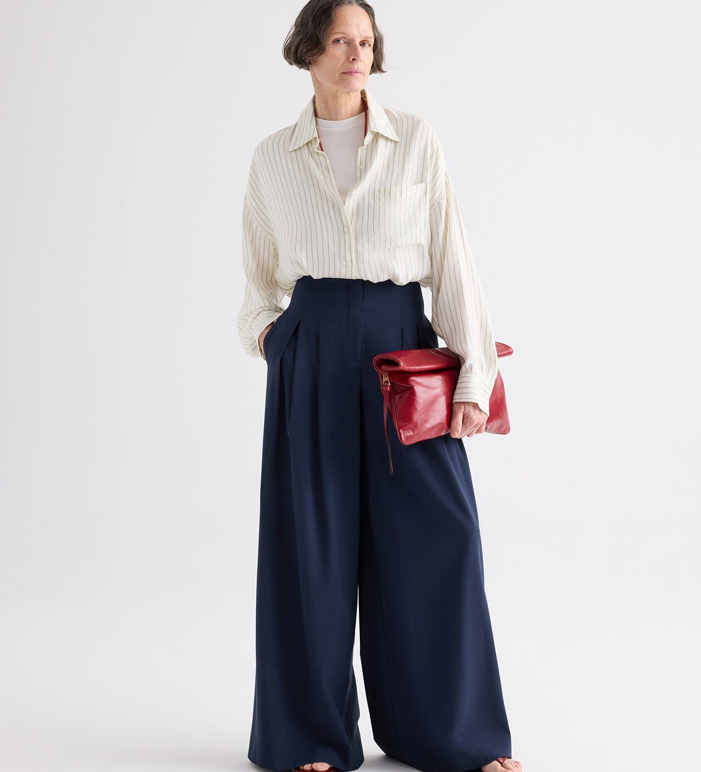 TWP - Something Borrowed Shirt in Pencil Stripe Viscose