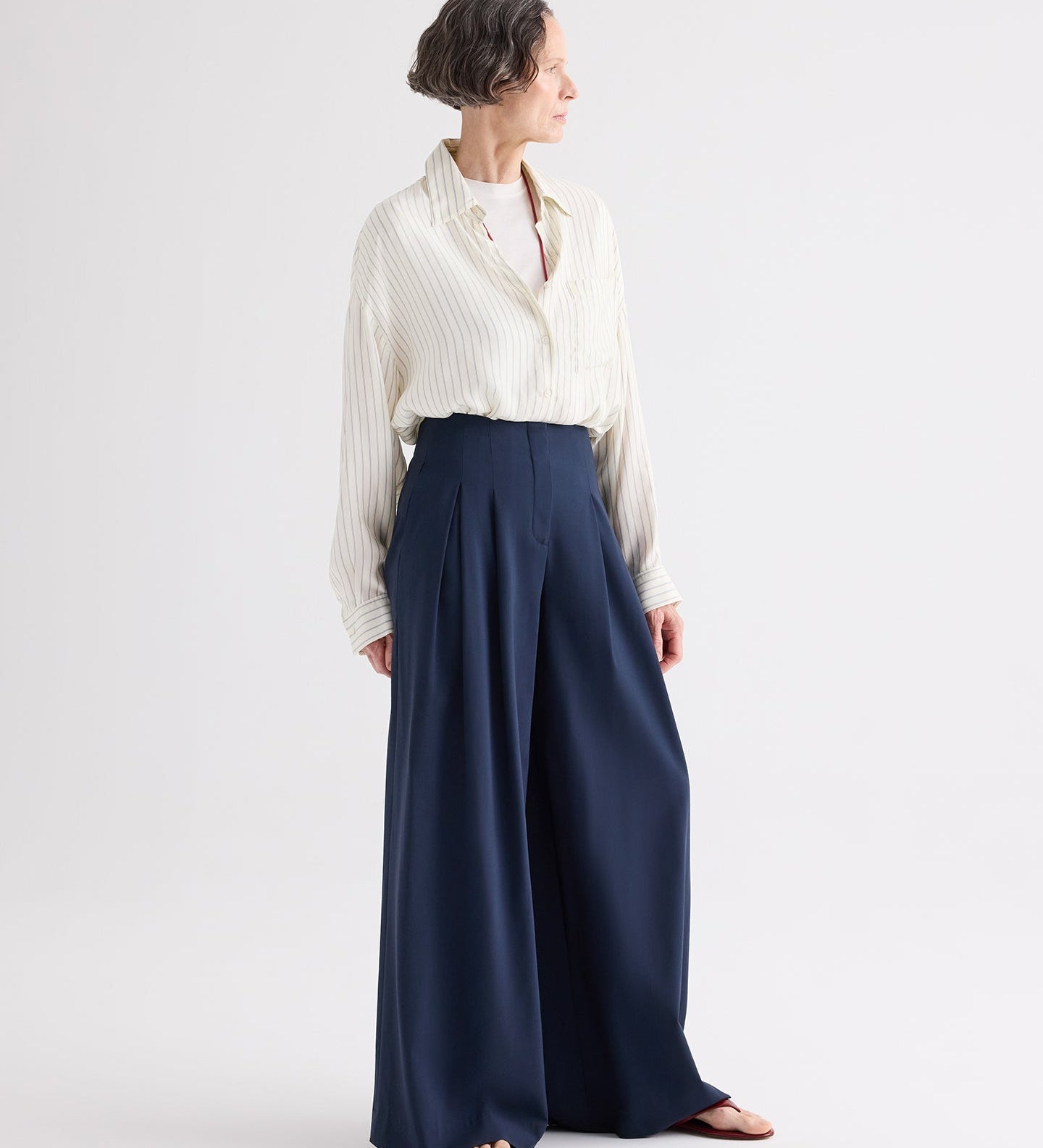 TWP - Something Borrowed Shirt in Pencil Stripe Viscose