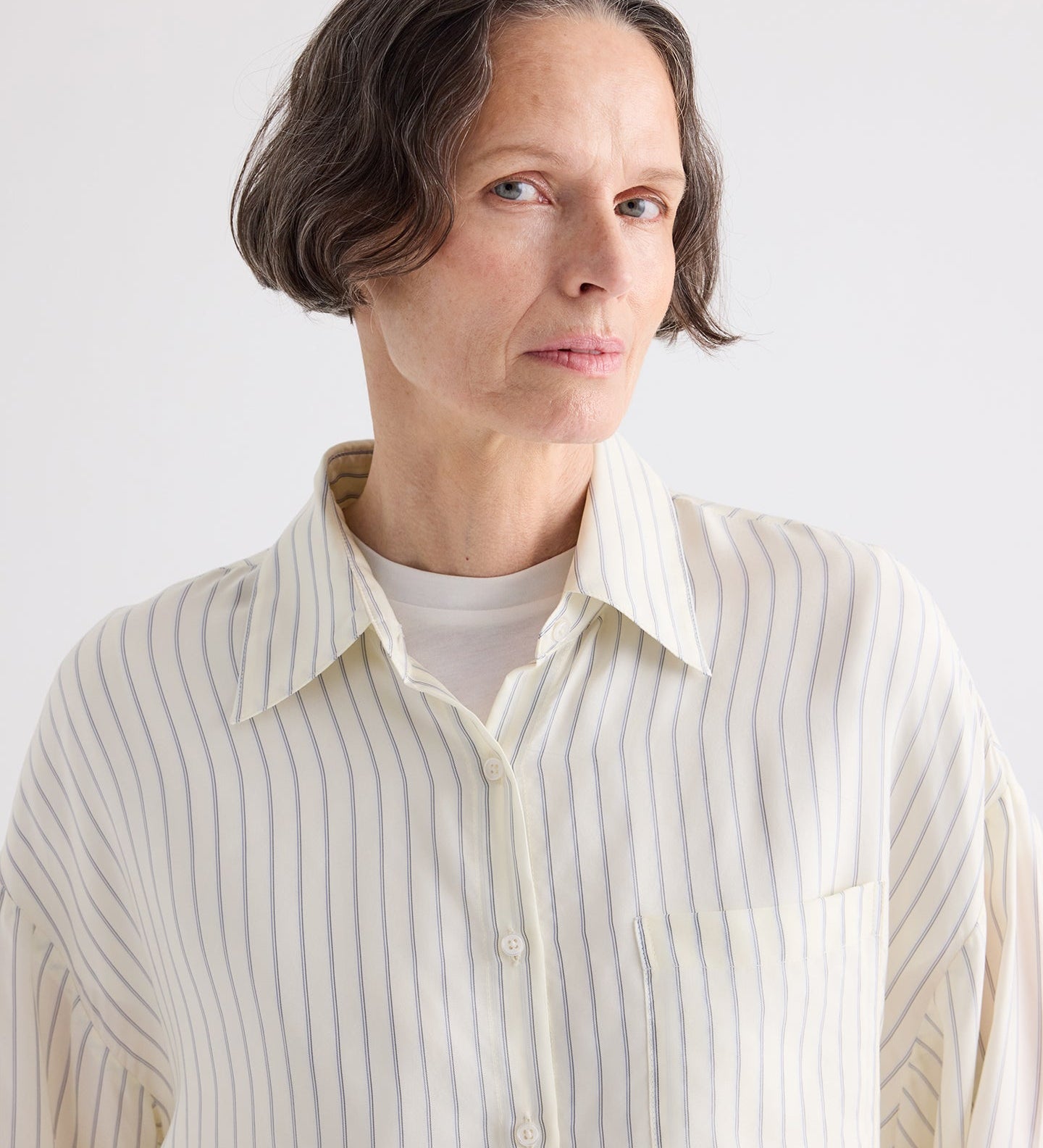 TWP - Something Borrowed Shirt in Pencil Stripe Viscose