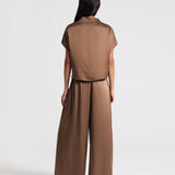 TWP - Mock Neck Tee in Washed Silk Charmeuse