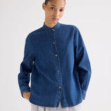TWP - Tied Down Top in Denim Shirting