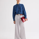 TWP - Tied Down Top in Denim Shirting