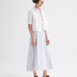 TWP - Short Lived Shirt with Pleated Placket in Super Compact Poplin