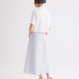 TWP - Short Lived Shirt with Pleated Placket in Super Compact Poplin