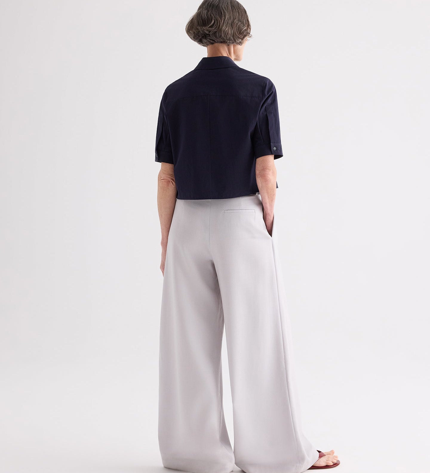 TWP - Short Lived Shirt with Pleated Placket in Super Compact Poplin