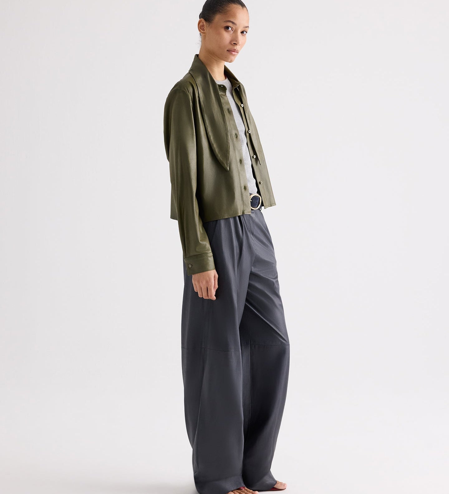 TWP - Tied Up In You Top in Paper Leather