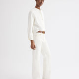 TWP - Stand Collar Cut Off Shirt in Japanese Denim