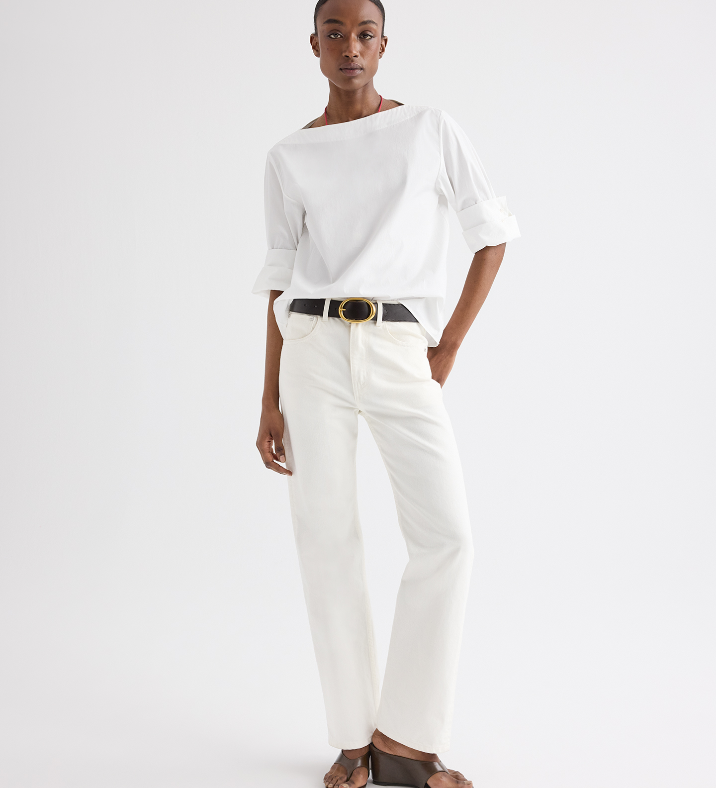 TWP - Wide Belt in Vachetta Leather