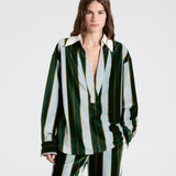 TWP - A Case of You Combo Shirt in Regency Stripe Cotton Velvet