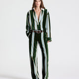 TWP - A Case of You Combo Shirt in Regency Stripe Cotton Velvet