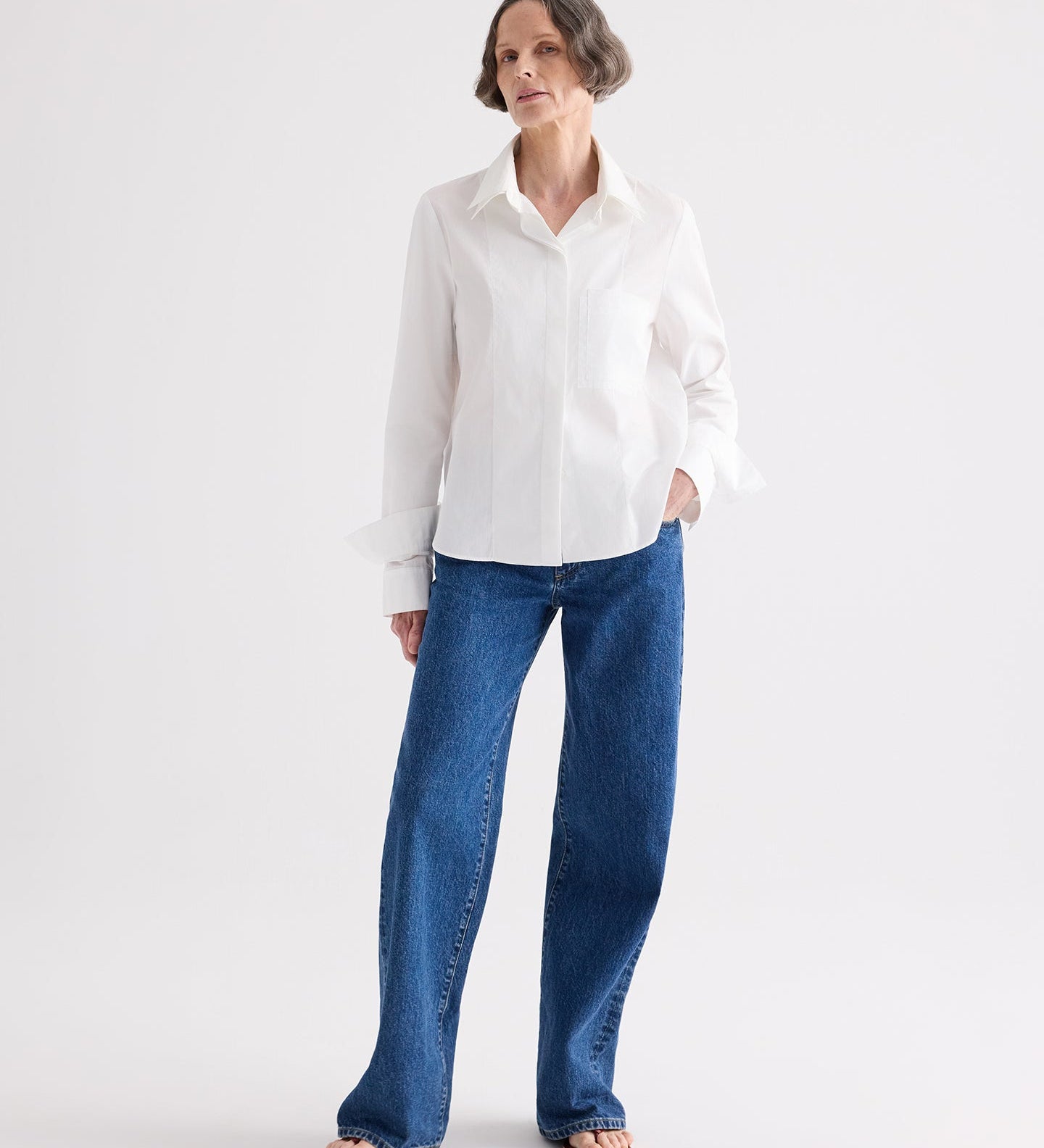 TWP - Double Layer Boyfriend Shirt in Superfine Cotton Shirting