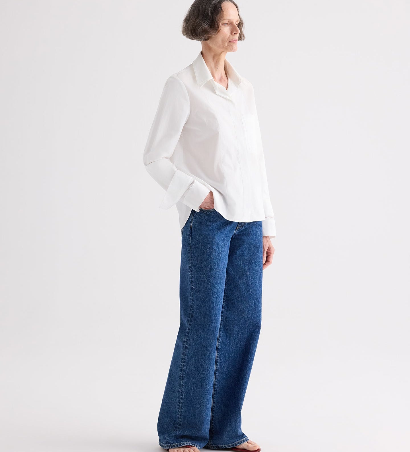 TWP - Double Layer Boyfriend Shirt in Superfine Cotton Shirting
