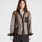 TWP - DOUBLE LAYER BOYFRIEND - WHITE / TURKISH COFFEE