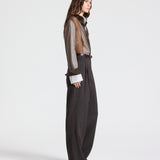 TWP - DOUBLE LAYER BOYFRIEND - WHITE / TURKISH COFFEE