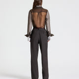 TWP - DOUBLE LAYER BOYFRIEND - WHITE / TURKISH COFFEE
