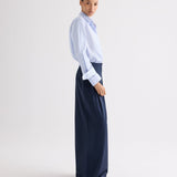 TWP - Double Layer Boyfriend Shirt in Mini Banker Stripe