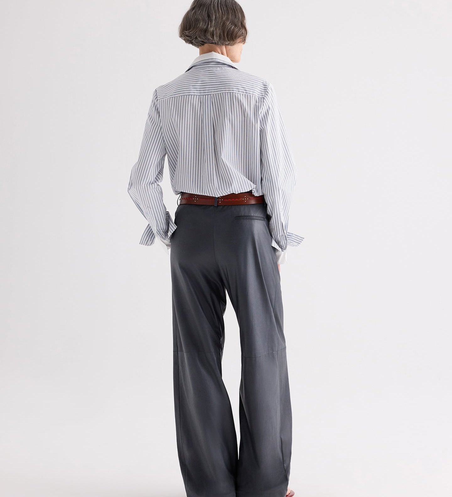 TWP - Double Layer Boyfriend Shirt in Double Stripe Shirting