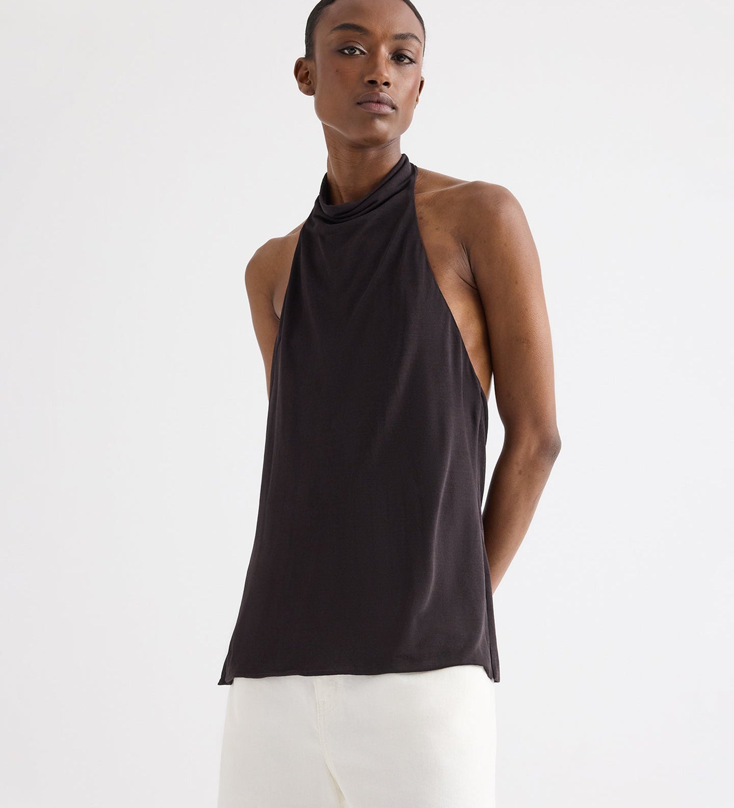 TWP - Flowy Halter Top in Sheer Viscose Crepe
