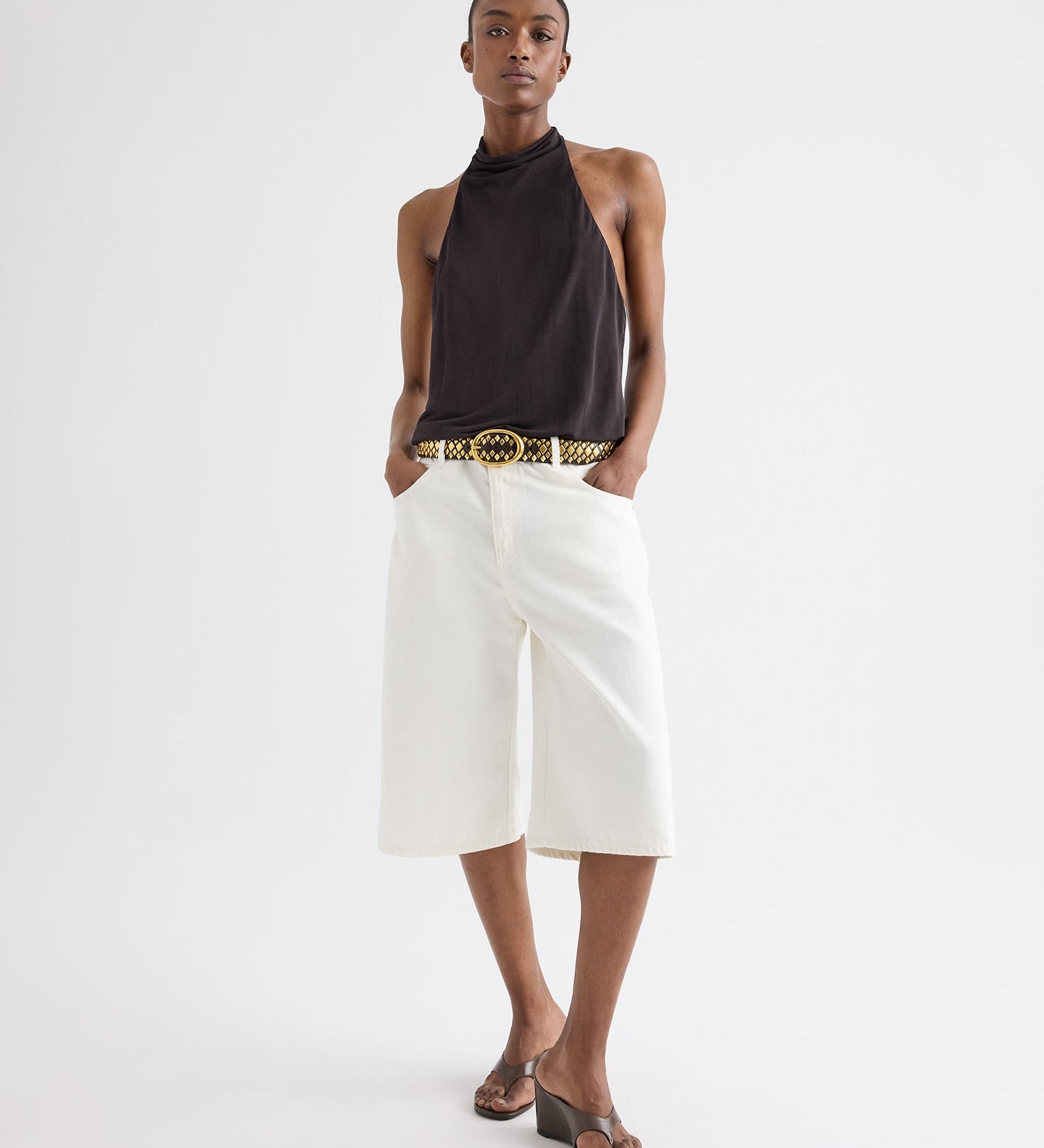 TWP - Flowy Halter Top in Sheer Viscose Crepe