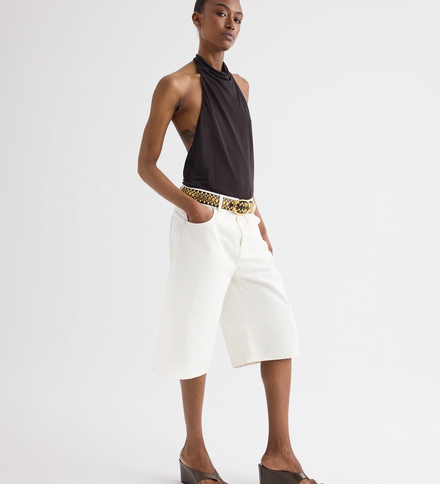 TWP - Flowy Halter Top in Sheer Viscose Crepe
