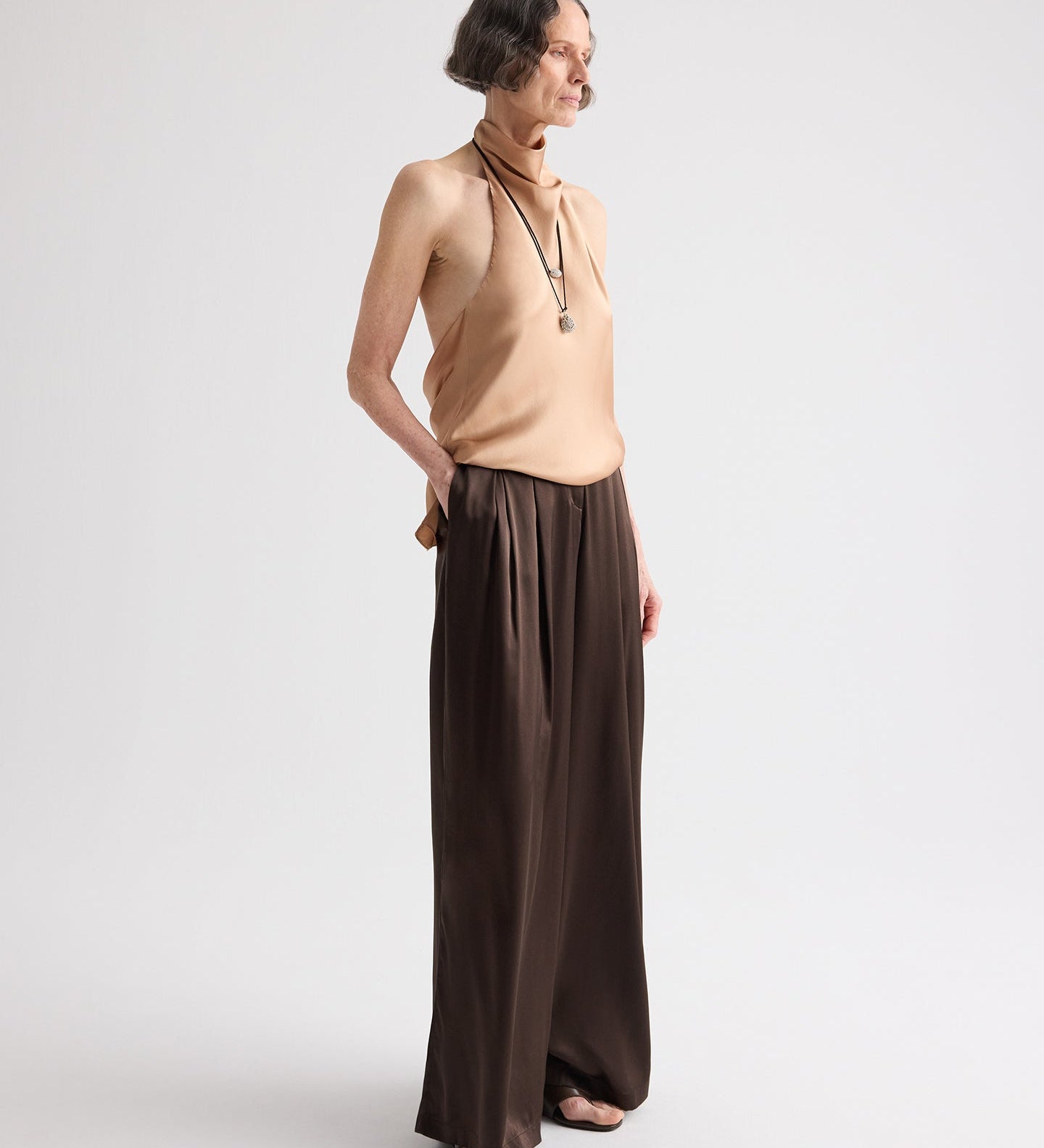 TWP - Flowy Halter Top in Silk Charmeuse