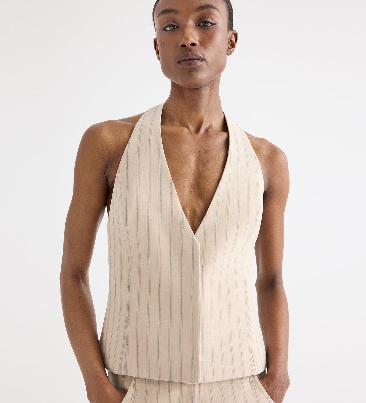 TWP - Keelyn Vest in Cotton Linen