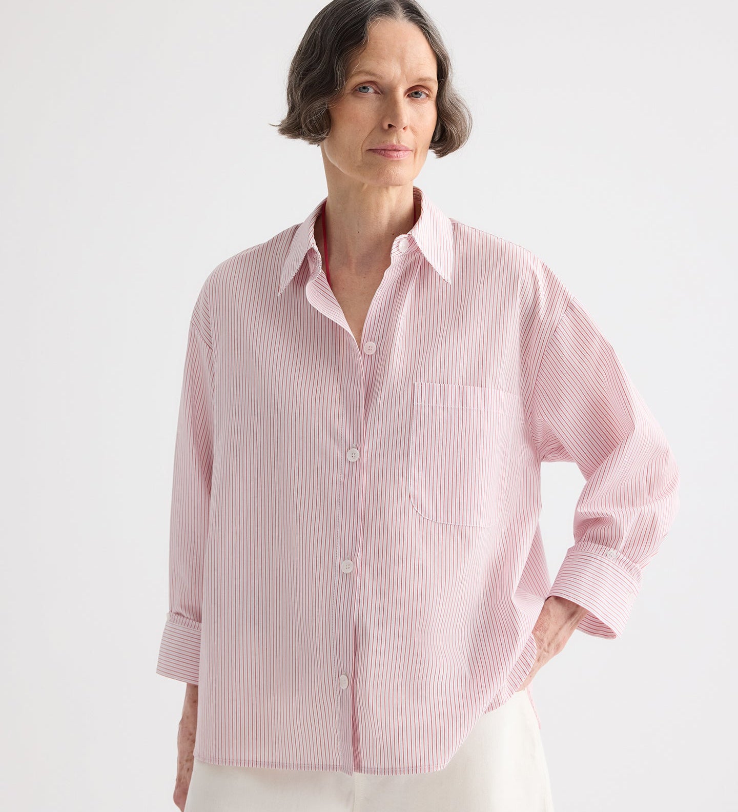 TWP - Newest Earl Shirt in Cotton Stripes