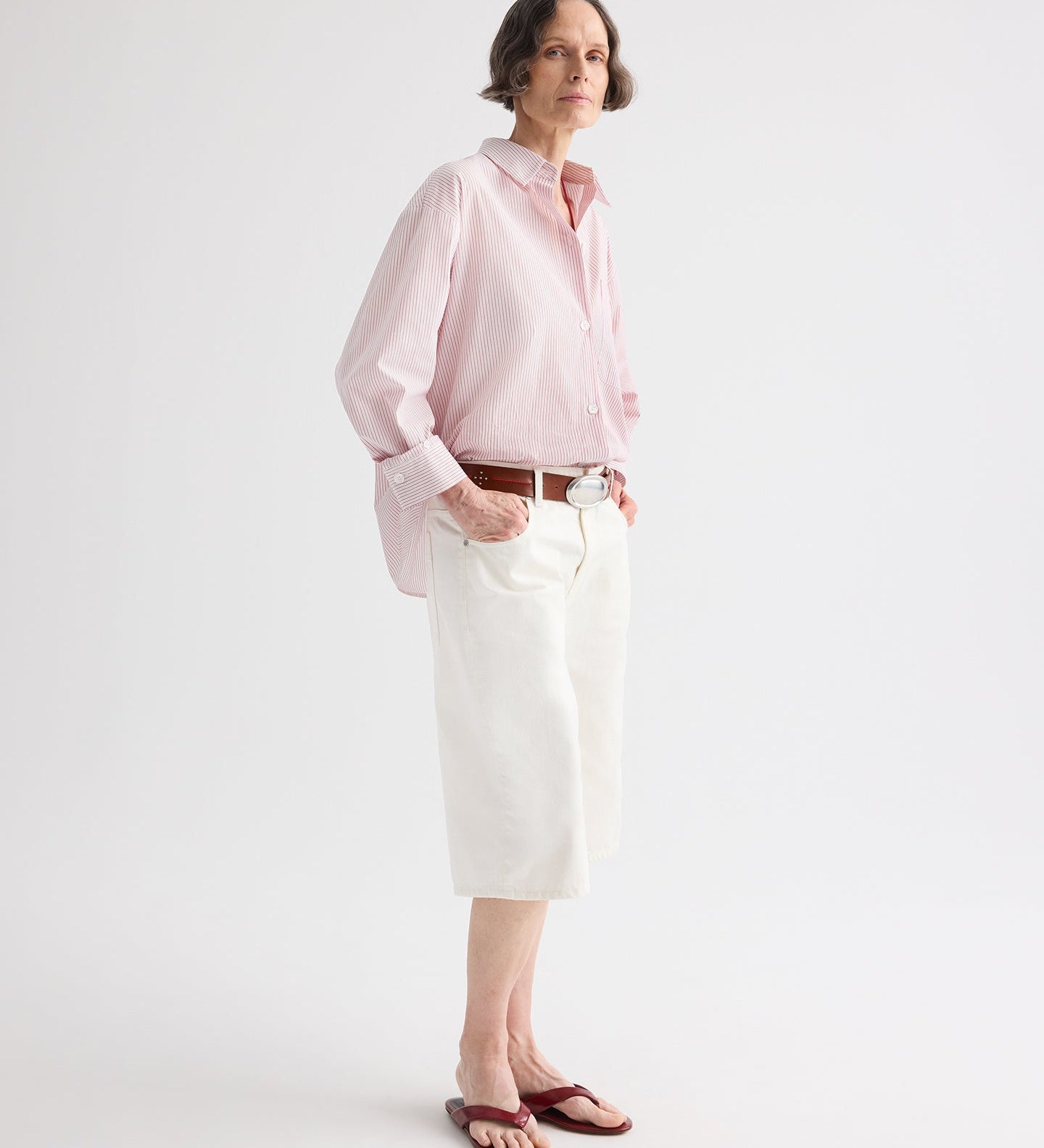 TWP - Newest Earl Shirt in Cotton Stripes