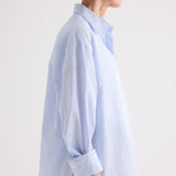 TWP - Newest Earl Shirt in Mini Banker Stripe
