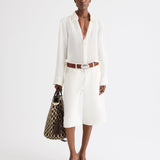 TWP - Deep V Relaxed Shirt in Linen Silk