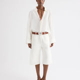 TWP - Deep V Relaxed Shirt in Linen Silk