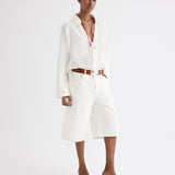 TWP - Deep V Relaxed Shirt in Linen Silk