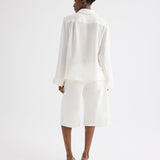 TWP - Deep V Relaxed Shirt in Linen Silk