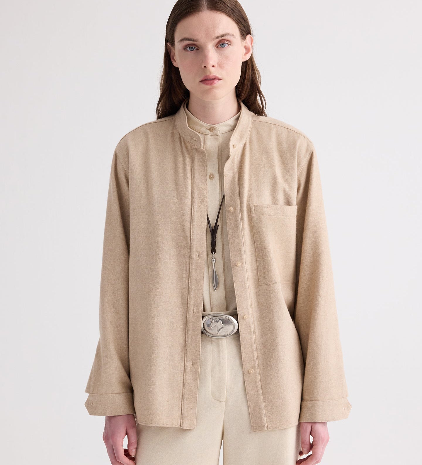 TWP - LATTACHE TOP - BEIGE