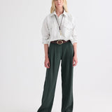 TWP - Highway Man Shirt in Mixed Hairline Cotton Stripe