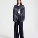 TWP - Highway Man Shirt in Cotton Stripes