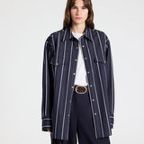 TWP - Highway Man Shirt in Cotton Stripes