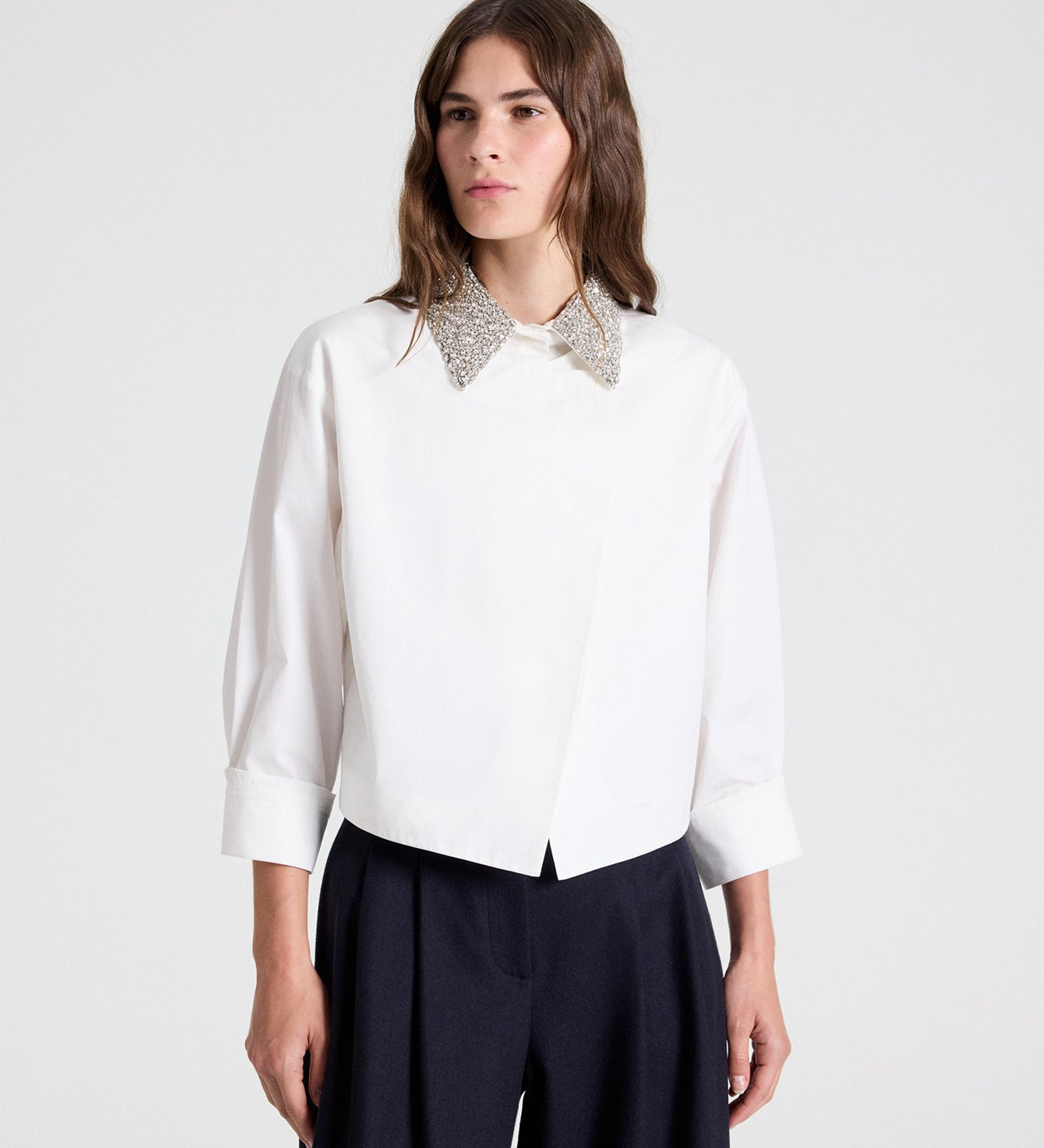 TWP - NEW CHAPTER W/ CRYSTAL COLLAR - WHITE