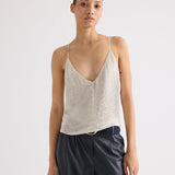 TWP - Simple Cami Top in Bugle Beads