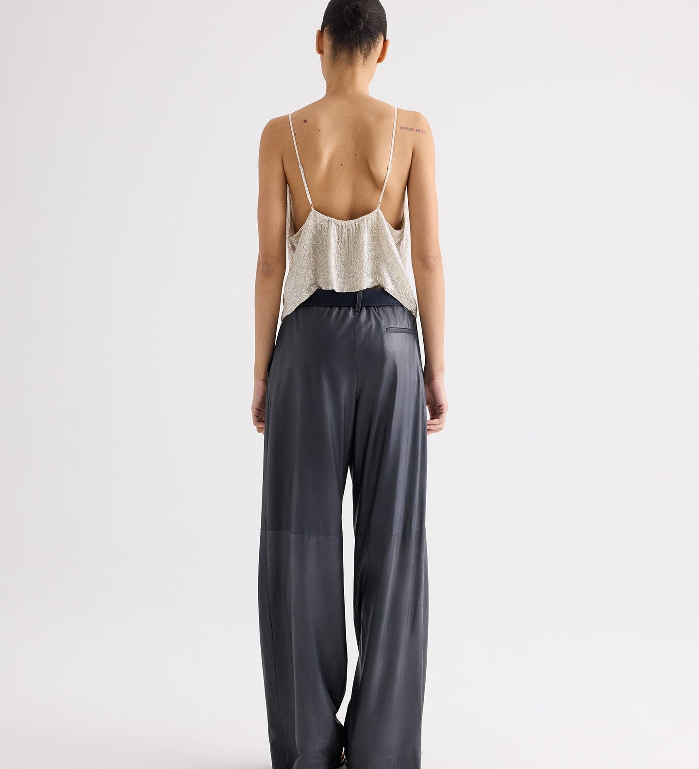 TWP - Simple Cami Top in Bugle Beads