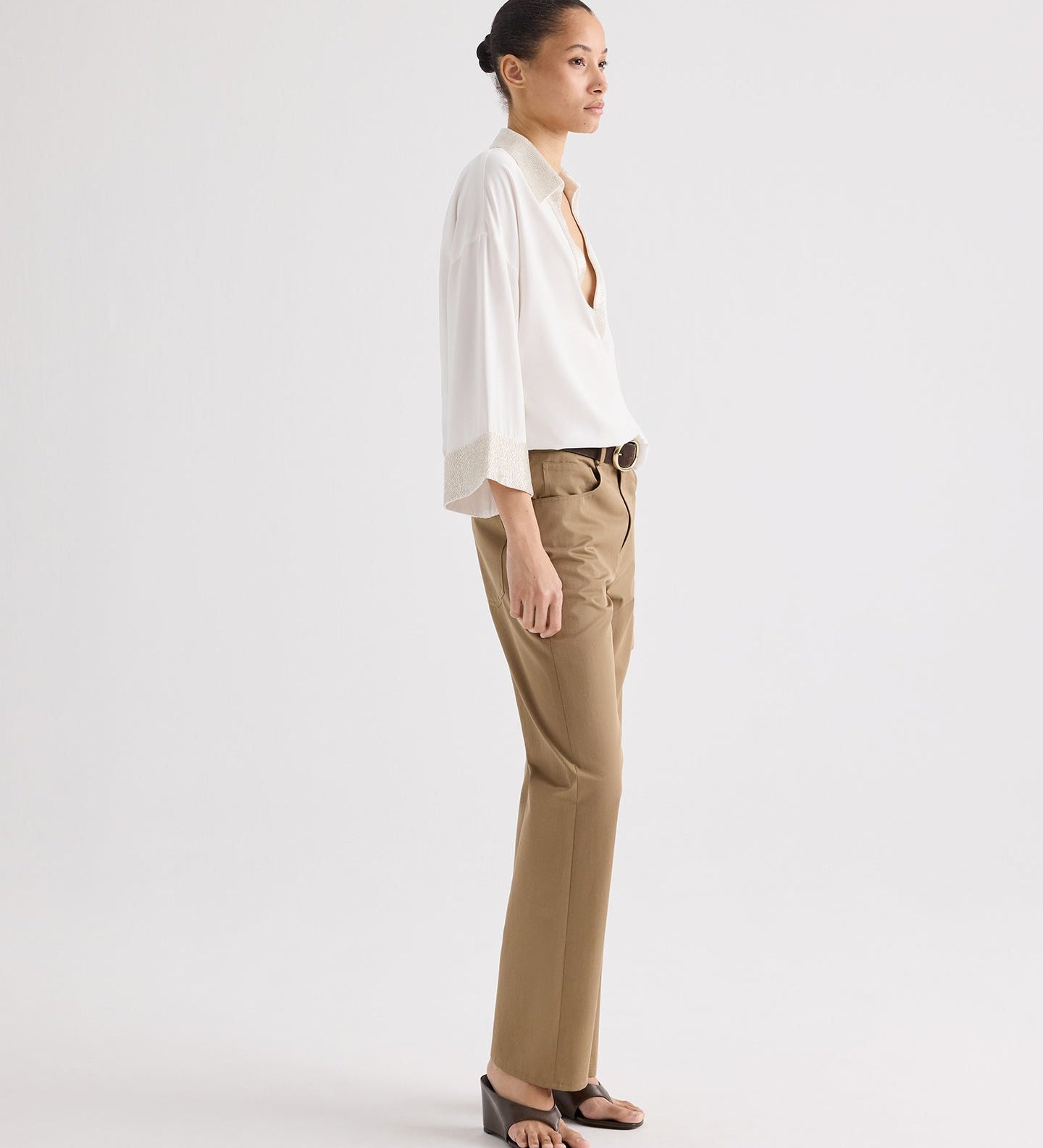 TWP - C Top in Crepe Back Satin