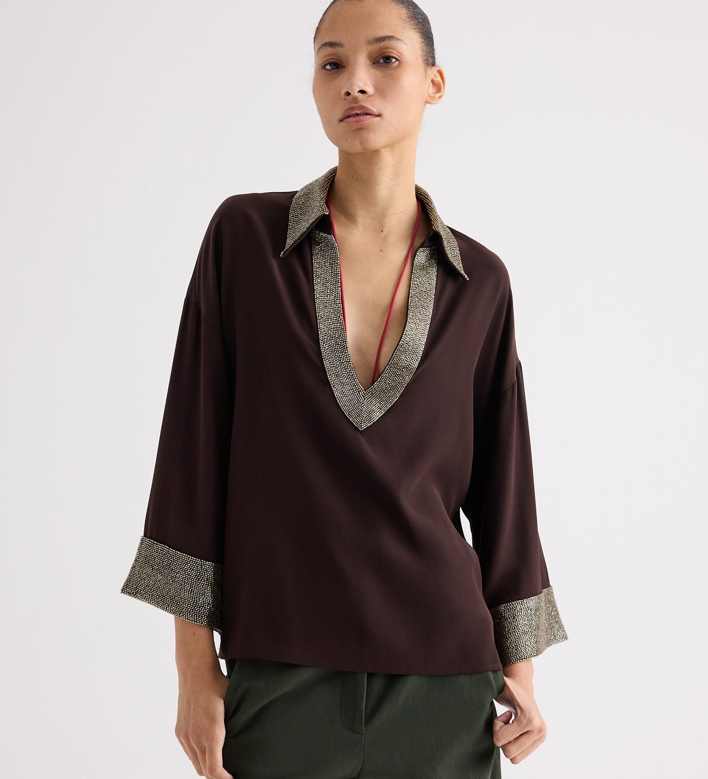 TWP - C Top in Crepe Back Satin