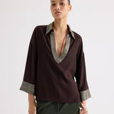 TWP - C Top in Crepe Back Satin
