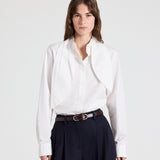 TWP - Cb Top with Tie in Cotton Poplin