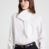 TWP - Cb Top with Tie in Cotton Poplin