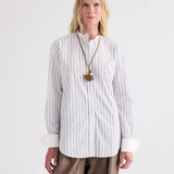 TWP - Sweet Home Alabama Shirt in Mixed Hairline Stripe