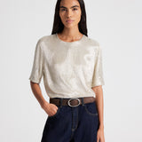 TWP - Beaded Tee in Hand Cut Bugle Beads