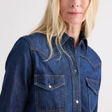 TWP - Mustang Sally with Snaps in Denim Shirting