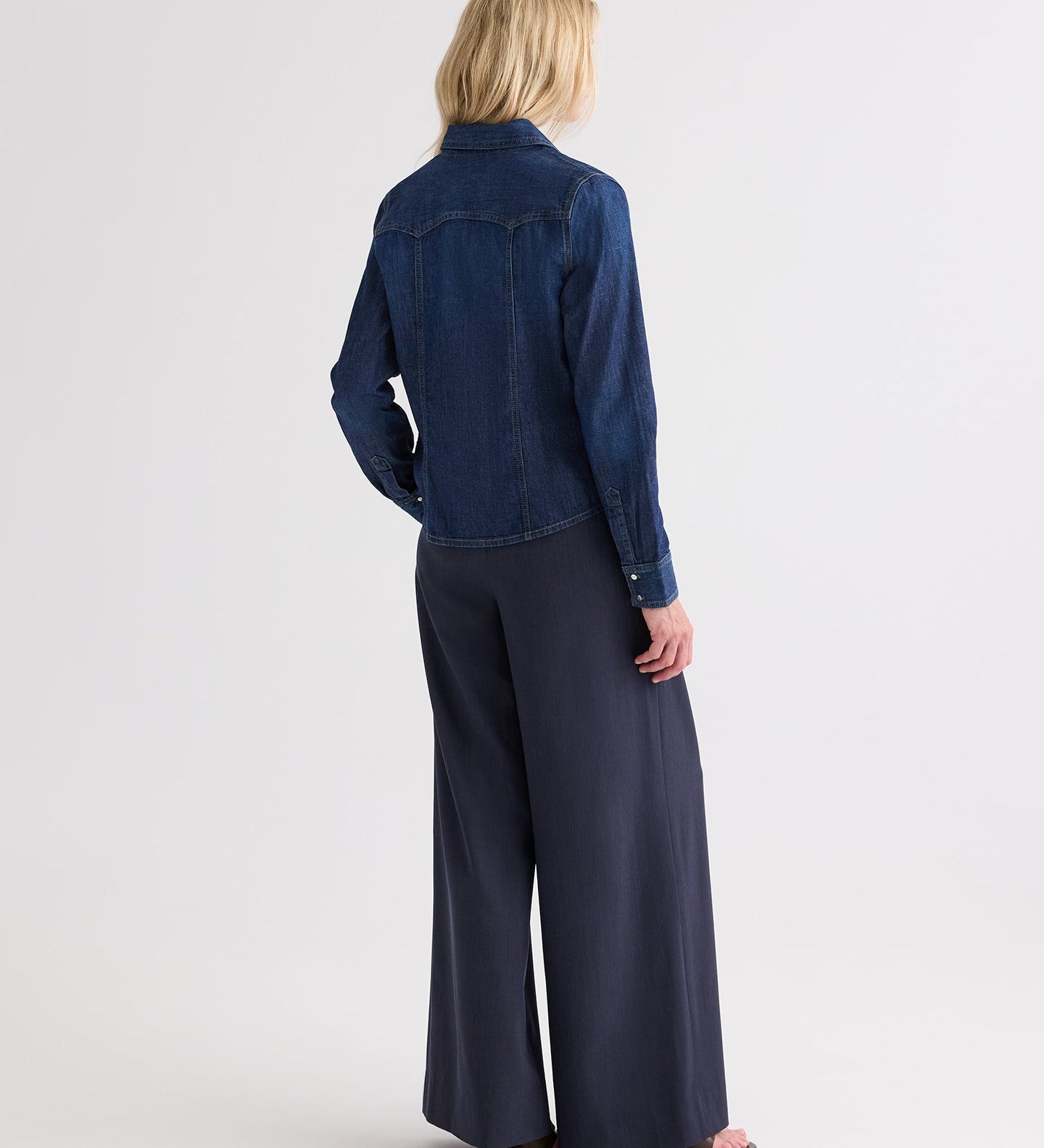 TWP - Mustang Sally with Snaps in Denim Shirting