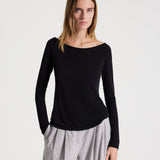 TWP - Off Shoulder Long Sleeve Top in Stretch Jersey